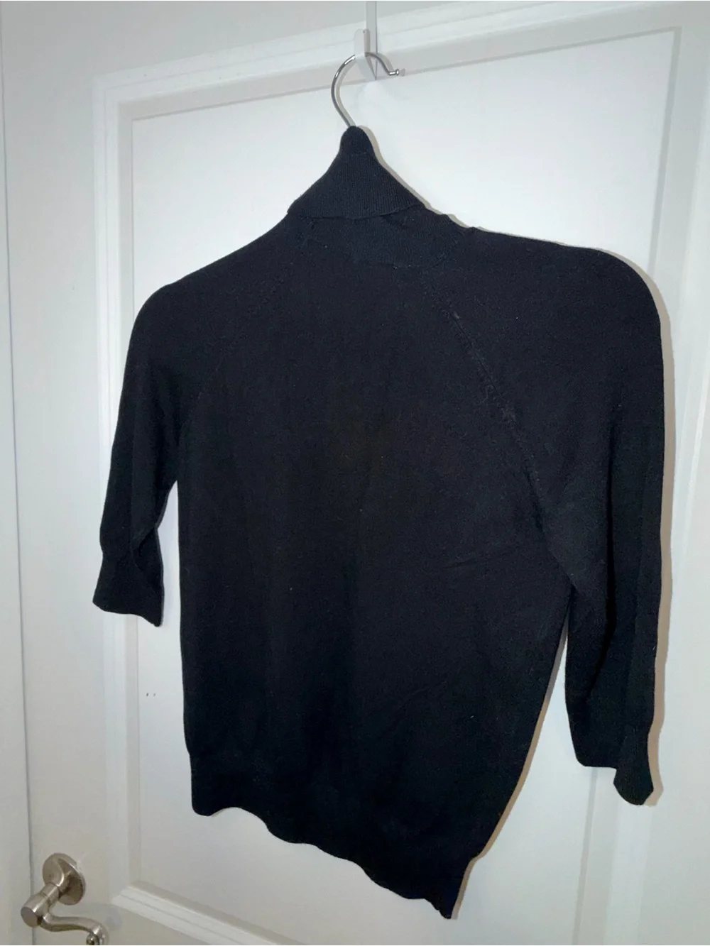 Zara Black Short-Sleeve Turtleneck Sweater